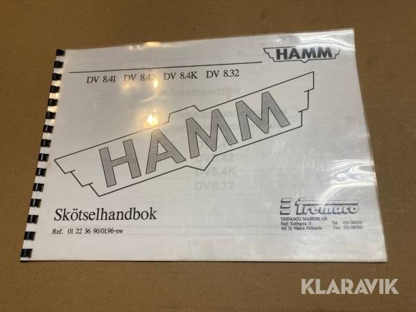 Skötselhandbok till HAMM