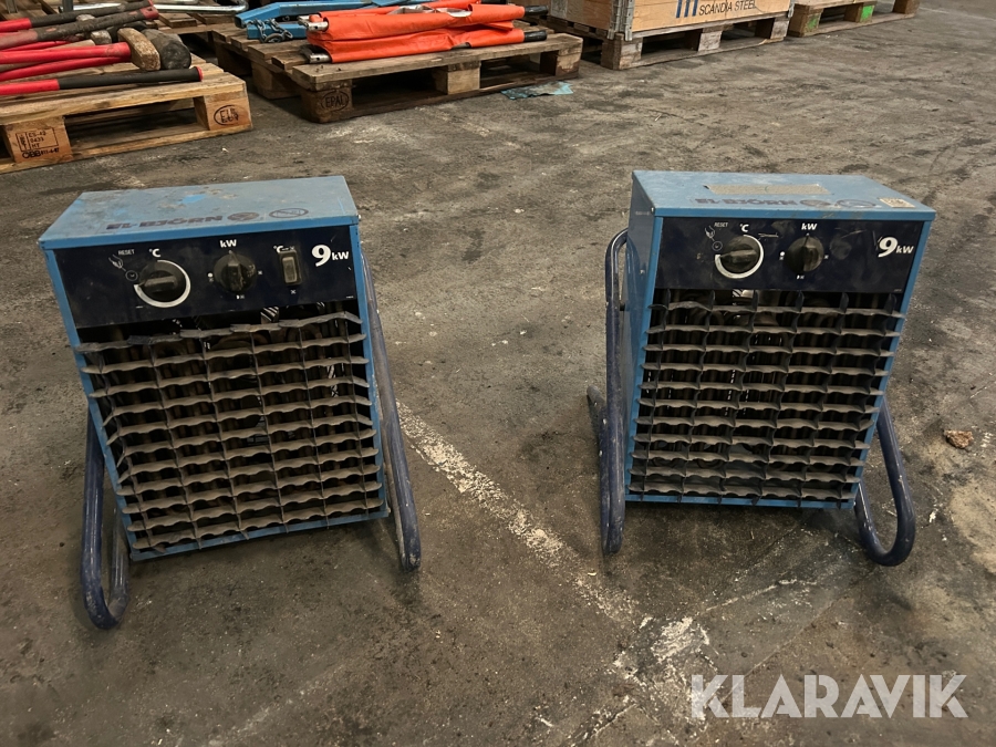 Värmefläktar El-Björn VF 9 kW 2 st