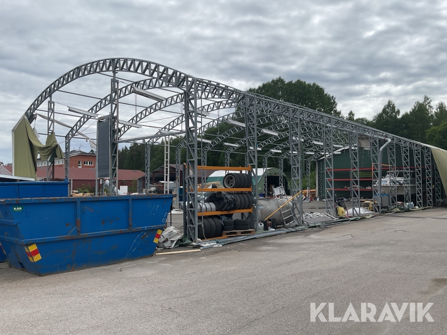Maskintält PMH-Hallen 15x36m med ny duk och port