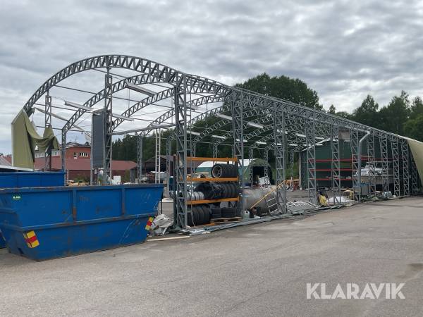 Maskintält PMH-Hallen 15x36m med ny duk och port