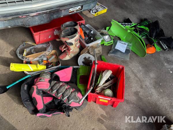 Mc utrustning Kawasaki skärmar kläder m.m