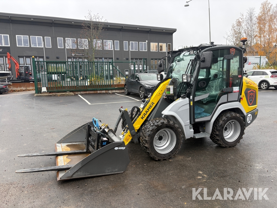 Hjullastare Kramer 5040 med skopa & gafflar