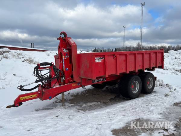 Lastväxlarvagn Bigab 12-15 med flak