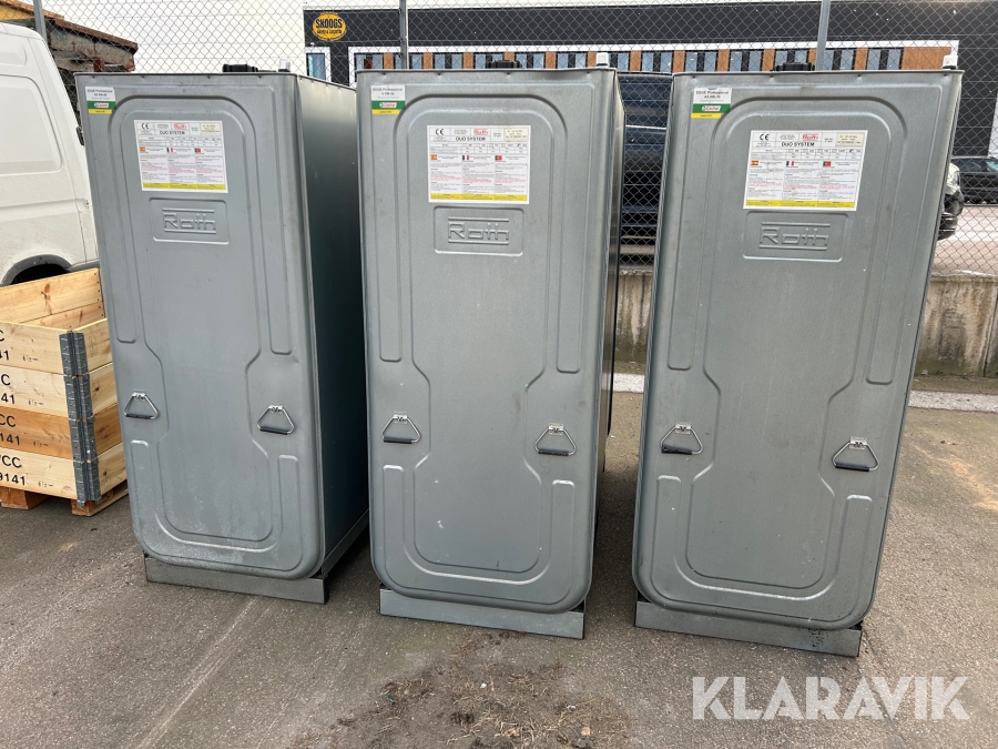Färskoljetankar Roth 1500 L 3 st