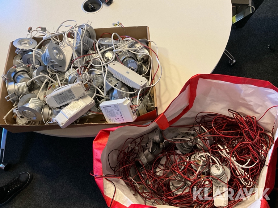 Spotlights Malmbergs ca 60 st, LED, infälld, inklusive transformatorer