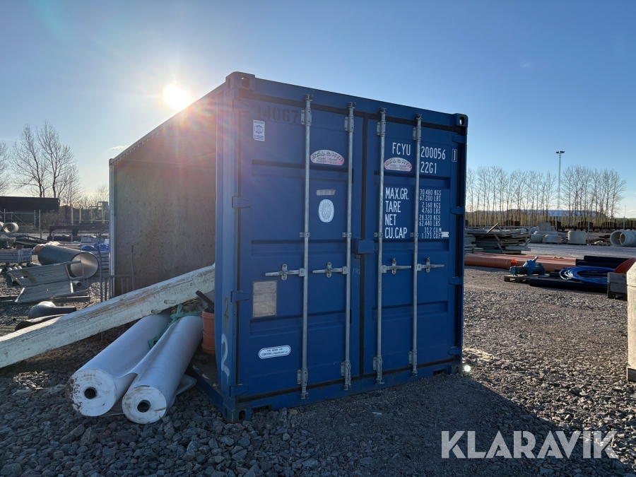Container 20 fot med öppen sida