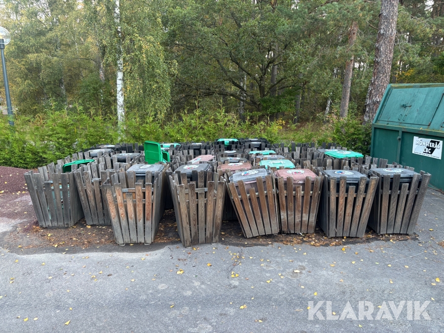 Sopkärl med träinklädnad