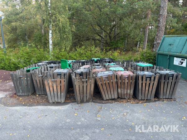 Sopkärl med träinklädnad