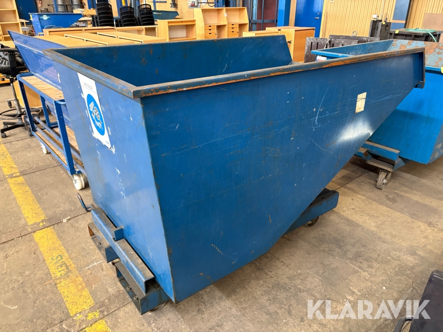 Tippcontainer på hjul & gaffelfickor