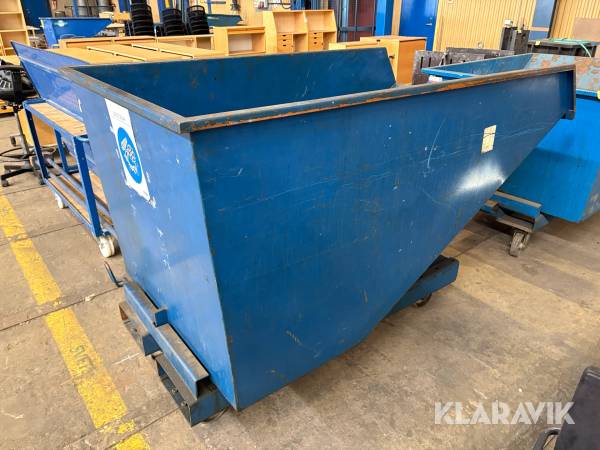 Tippcontainer på hjul & gaffelfickor