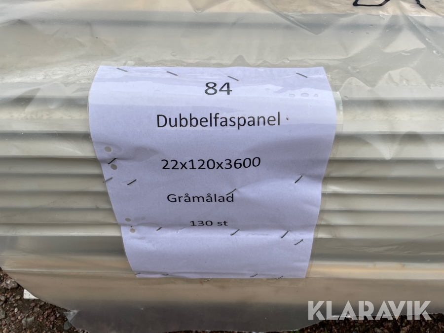 Dubbelfaspanel 22X120X3600 130st