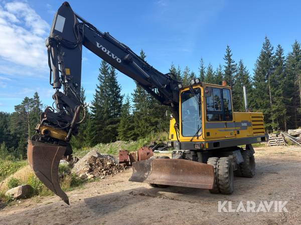 Grävmaskin Volvo EW200 med redskap