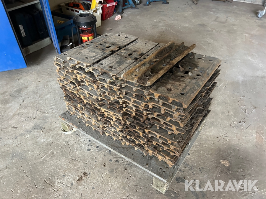 Bandplattor 80 st CAT 450 mm med gummipads