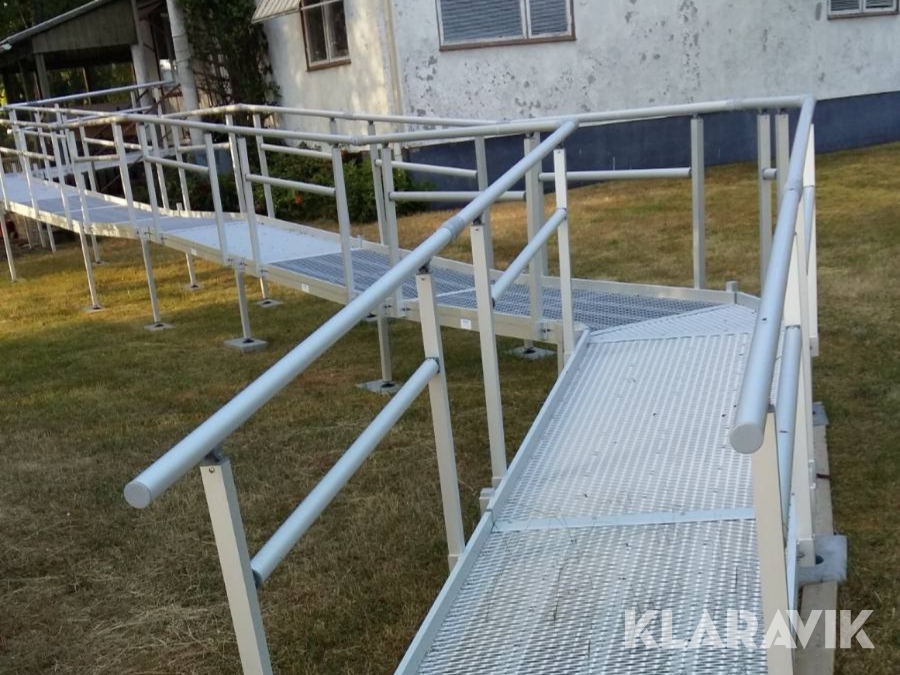 Rullstolsramp Kvistberga 20 m, aluminium