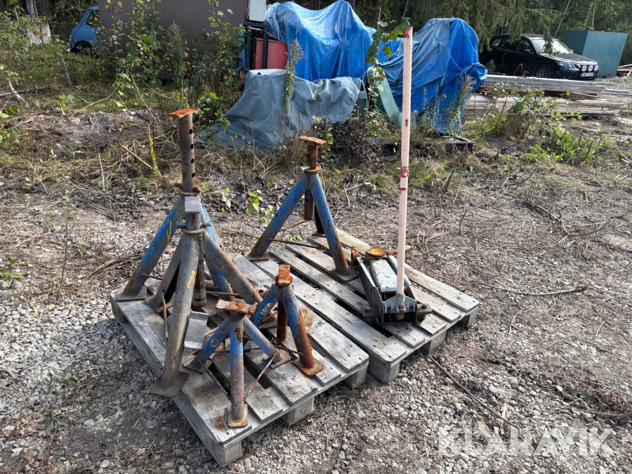 Domkraft och pallbockar