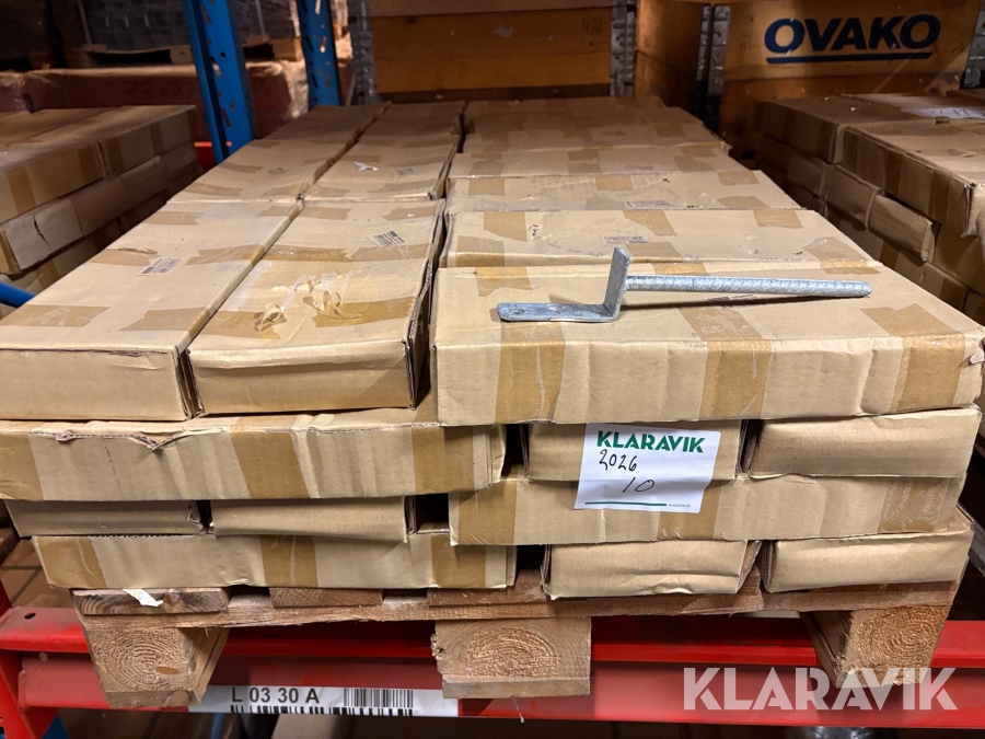 Stolpsko för ingjutning L-Form 46x90x30x12x200x4mm 520st