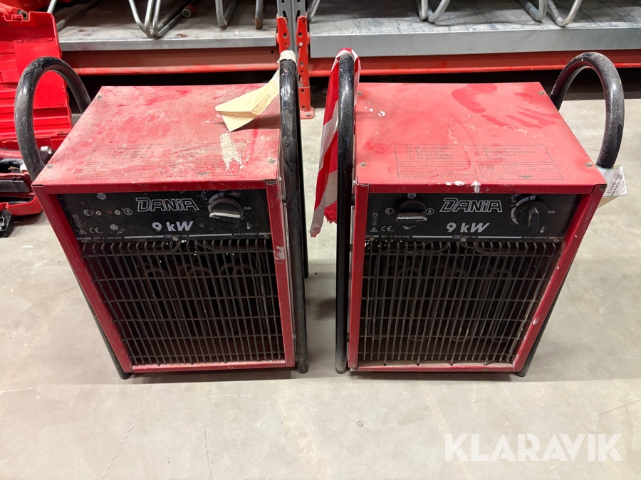 Värmefläkt 2 st 9 kW Dania