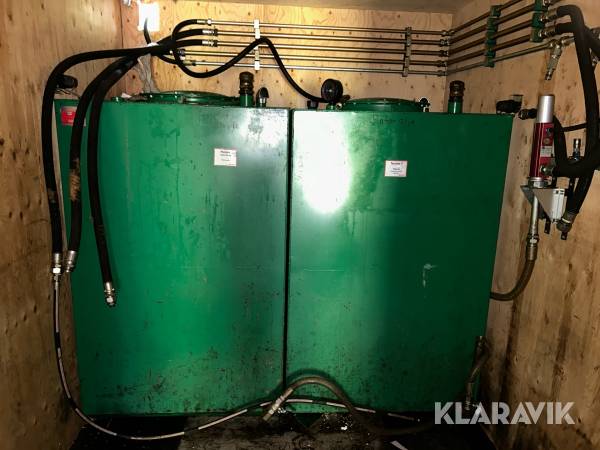 Oljetankar + vindor & rör Husqvarna -Tanken 1500 liter