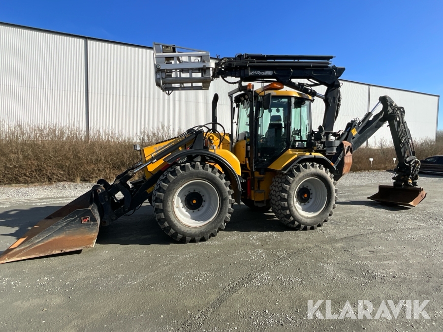 Grävlastare Huddig 1260B med personkorg