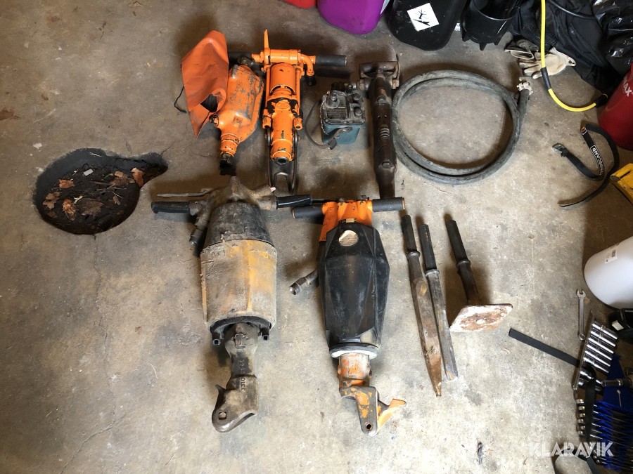 Bergborrmaskiner med tillbehör