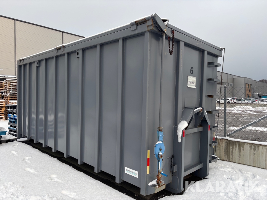 Container för lastväxlare med metallnät Komprimera 35m3