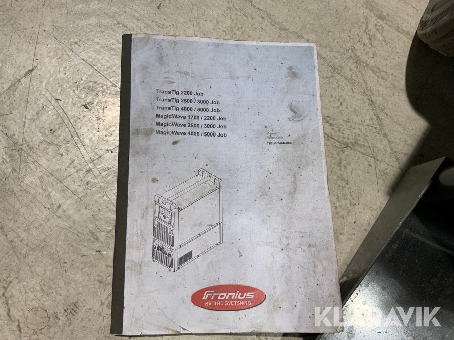 Tigsvets Fronius TransTig 3000, Umeå, Klaravik auktioner