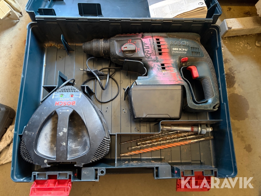 Batteridriven Slagborr Bosch GBH 36 V-Li Compact med batteri och laddare