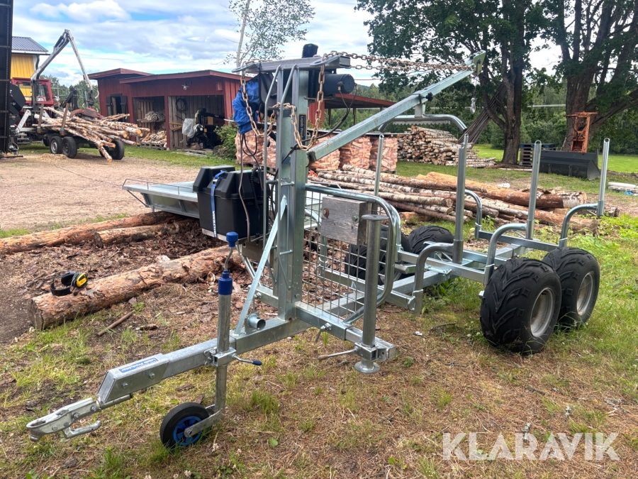Skogsvagn med tippbart flak Lejab till ATV