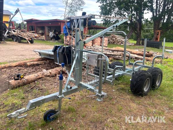 Skogsvagn med tippbart flak Lejab till ATV