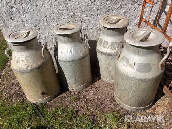 Mjölkflaskor 40l/st. Aluminium