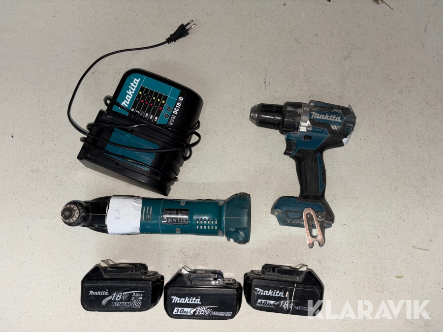 Skruvdragare och multiverktyg Makita med batteri