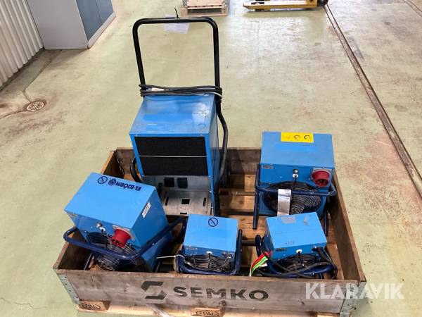 Fläktar och avfuktare 5st El-Björn AD620, VF9B, VF21A