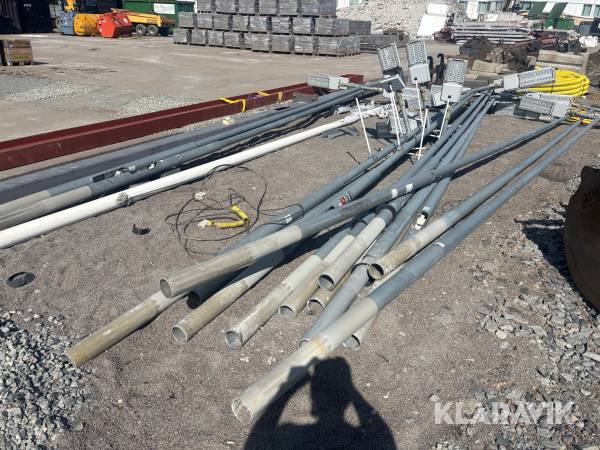 Belysningsstolpar LED 9st