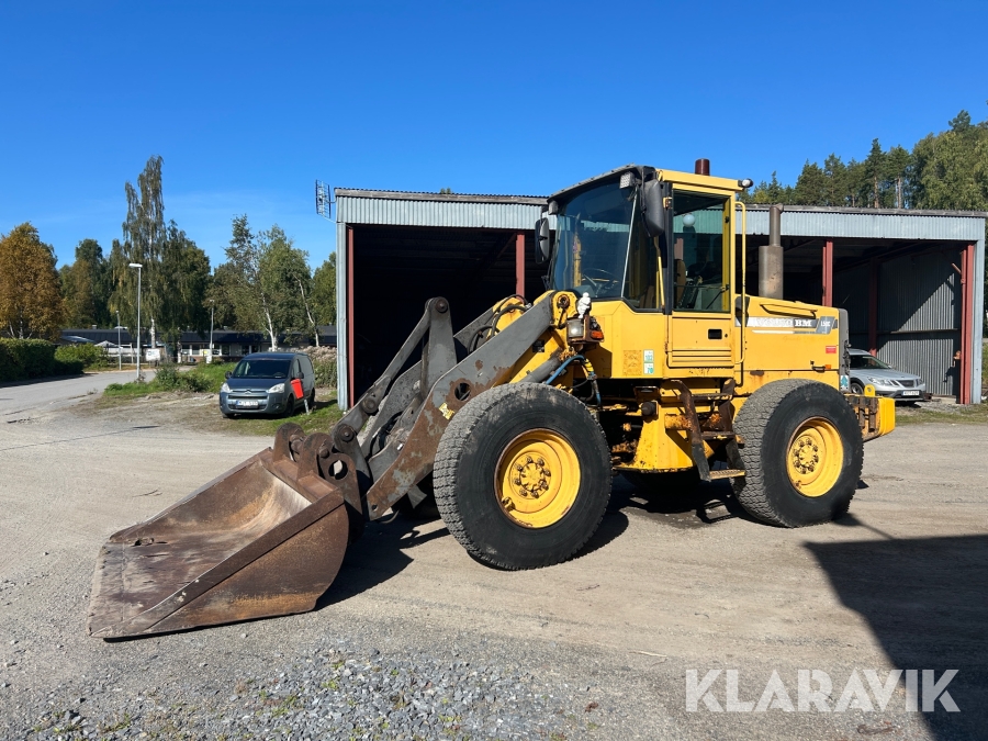 Hjullastare Volvo L50C med planeringsskopa