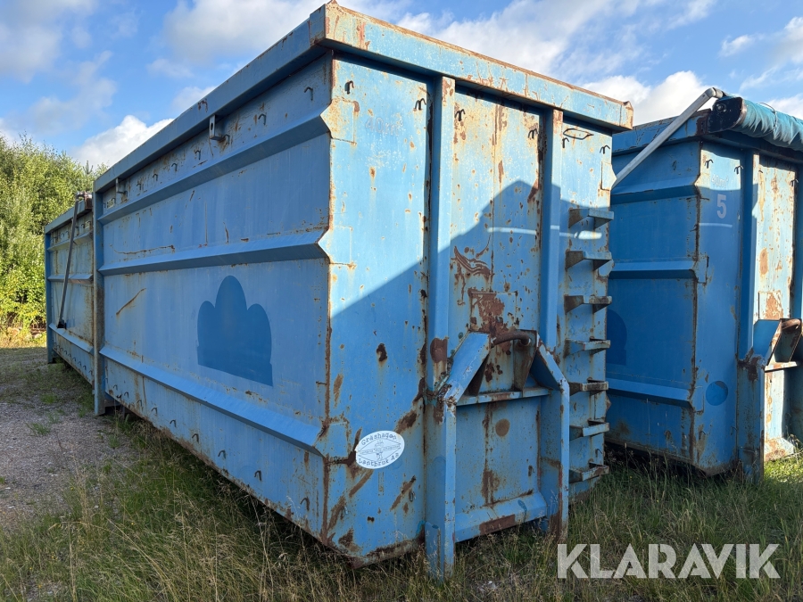 Lastväxlarcontainer / Fliscontainer Dinacon 40m3
