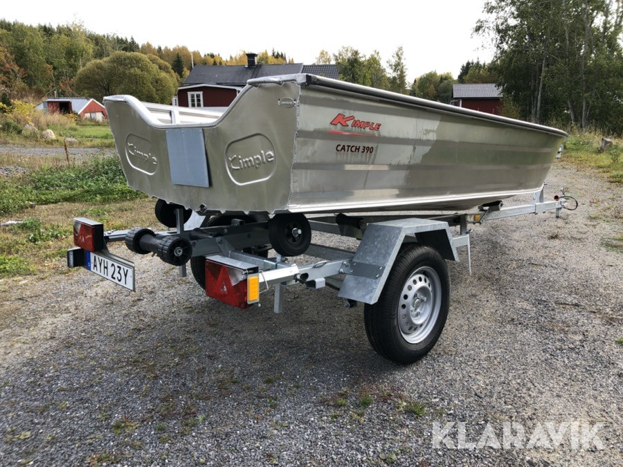 Båt med fjädrad vagn Kimple / Majava 390 / VT 750 comp