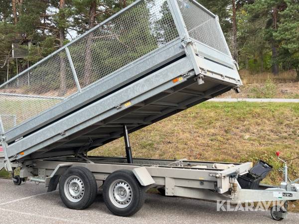 Tippsläp/maskinsläp Brenderup 3500kg med ramper