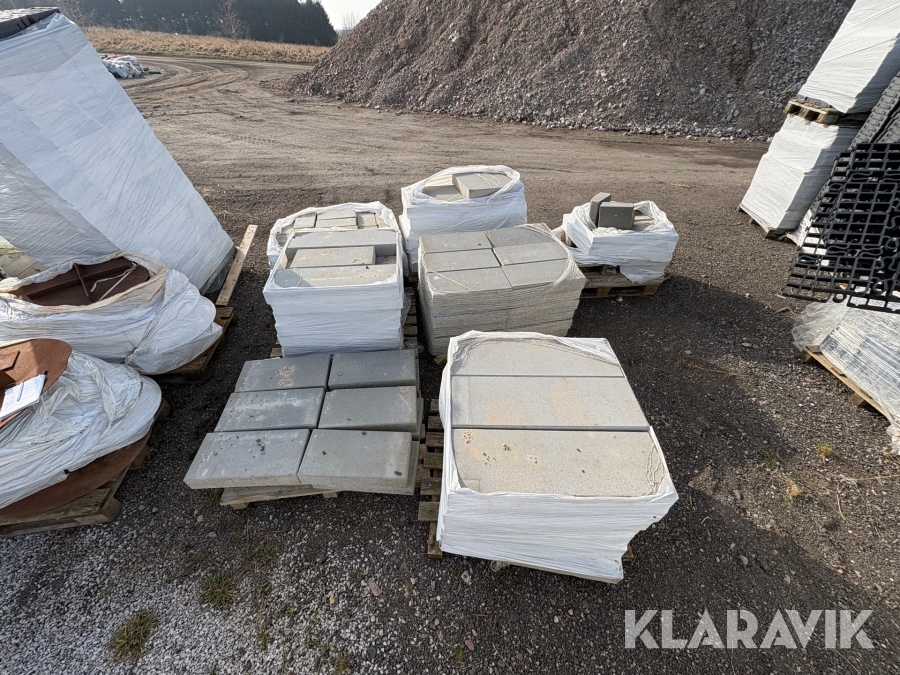 Parti med betong plattor