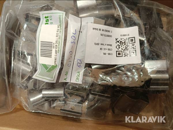 Fjäderklämmor för borrstänger