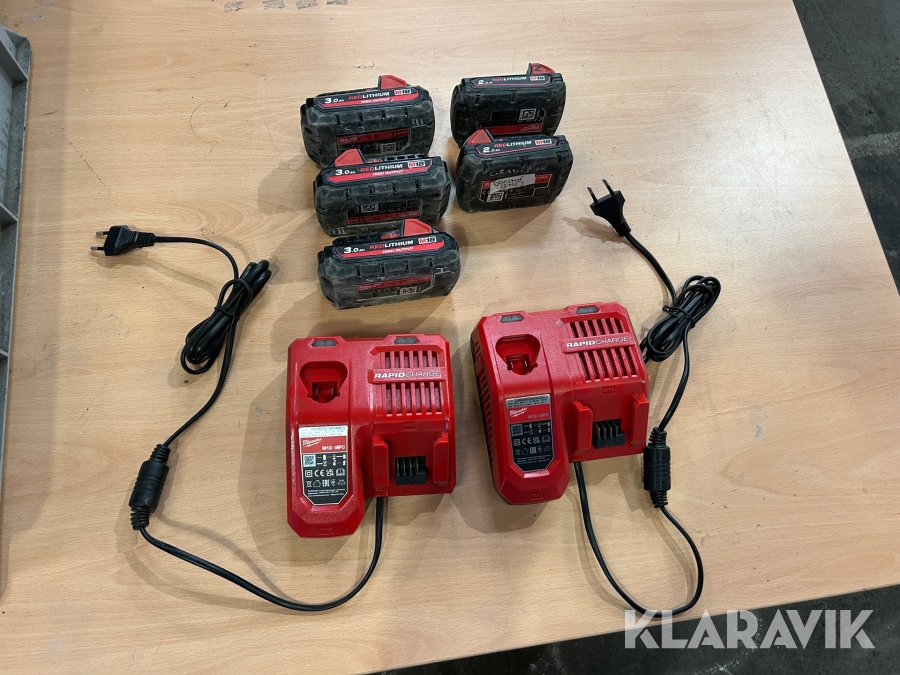 Batterier & laddare Milwaukee