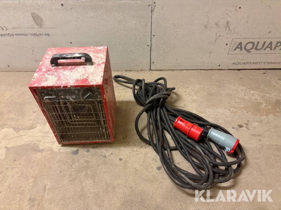 Byggfläkt Byggström och kabel