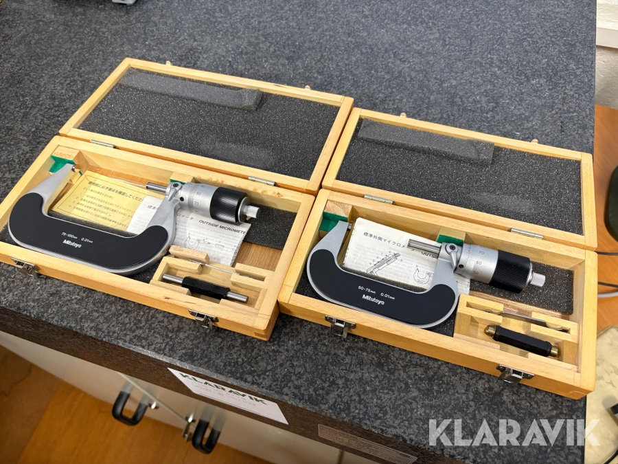 Mikrometrar Mitutoyo 50-75mm + 75-100mm