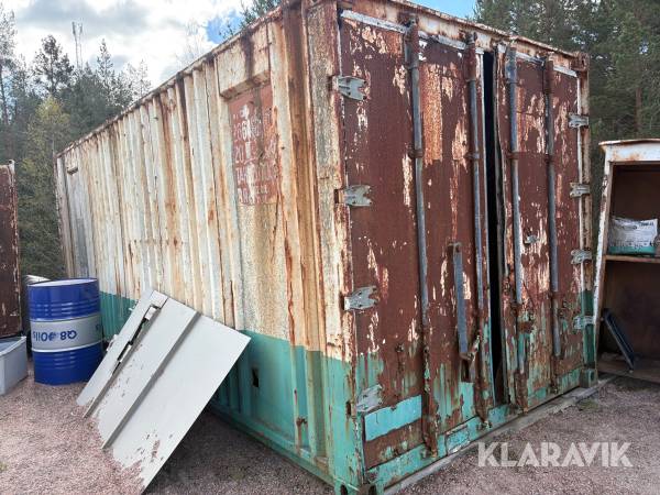 Container 20 fot med innehåll