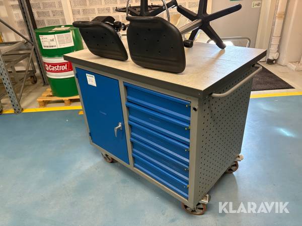 Arbetsbänk på hjul