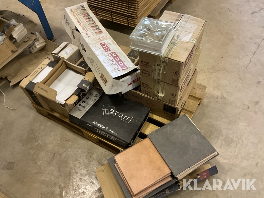 Glasblock, kakel och klinkers