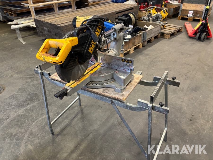 Kap- & Gersåg Dewalt DW708 QS med stativ