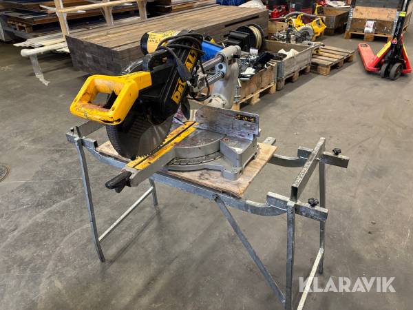 Kap- & Gersåg Dewalt DW708 QS med stativ
