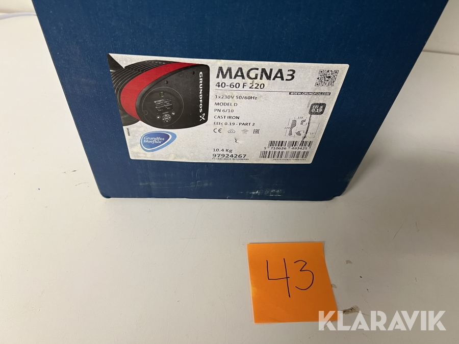 Cirkulationspump Grundfos MAGNA 3 40-60 F 220