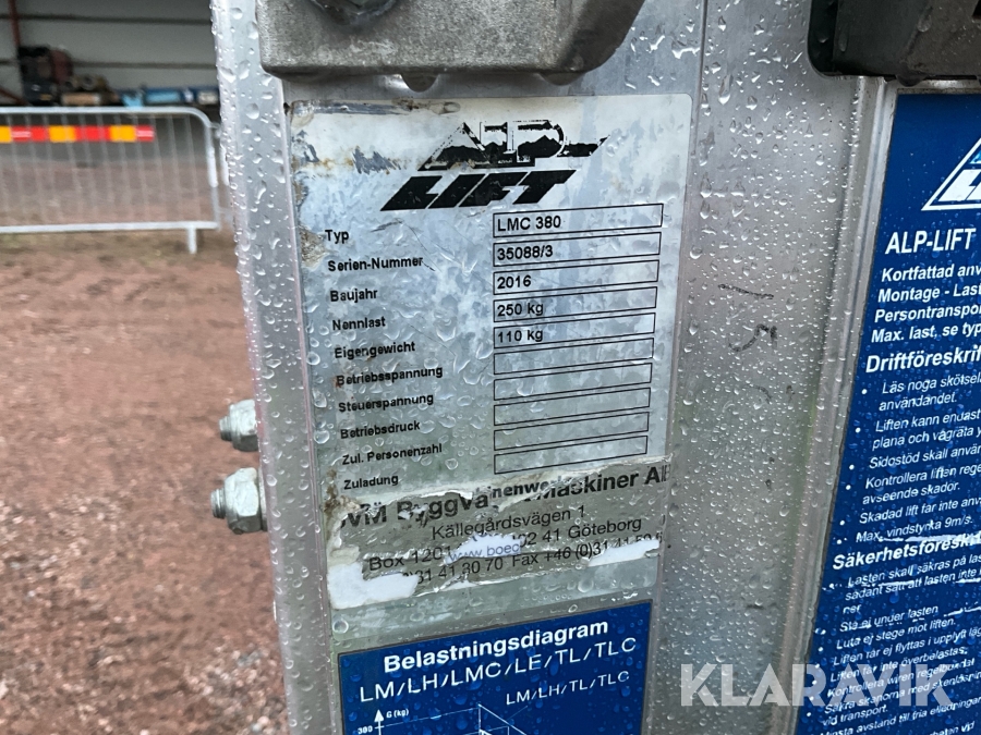 ALP-LIFT LMC 380