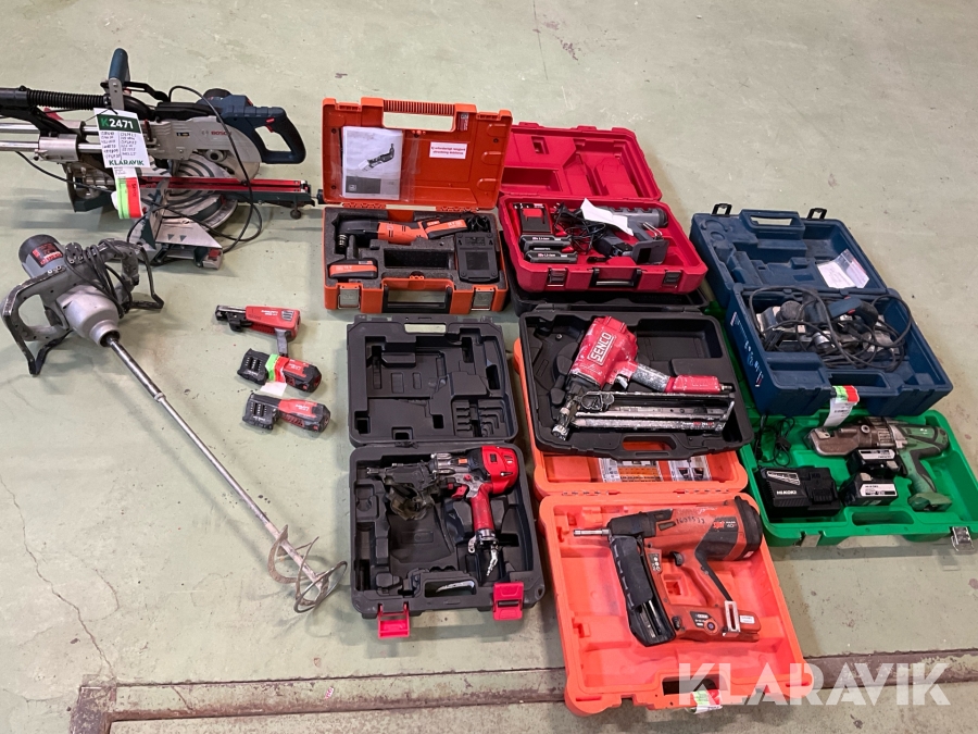 Paket med 12 st handverktyg och tillbehör